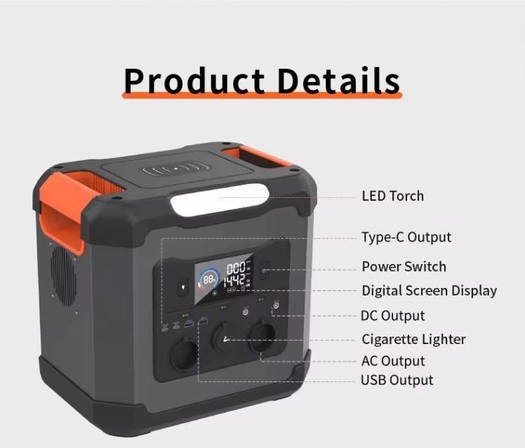 عاكس عاكس ثنائي الاتجاه 1500W لمحطة الطاقة المحمولة في الخارج