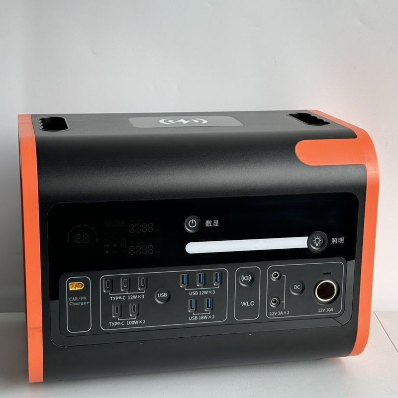 1000W مولد محمول خارجية DC AC مدخل مخرج محطة الطاقة 2200W لفترة طويلة