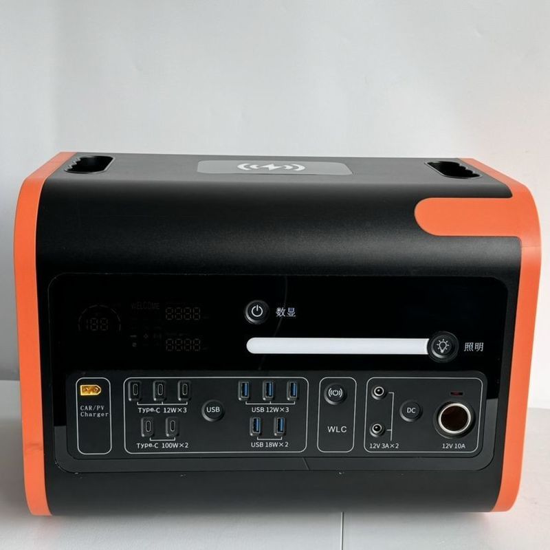 محطة طاقة محمولة 2200W بطارية احتياطية لـ LiFePO4 UPS للخييمات الخارجية