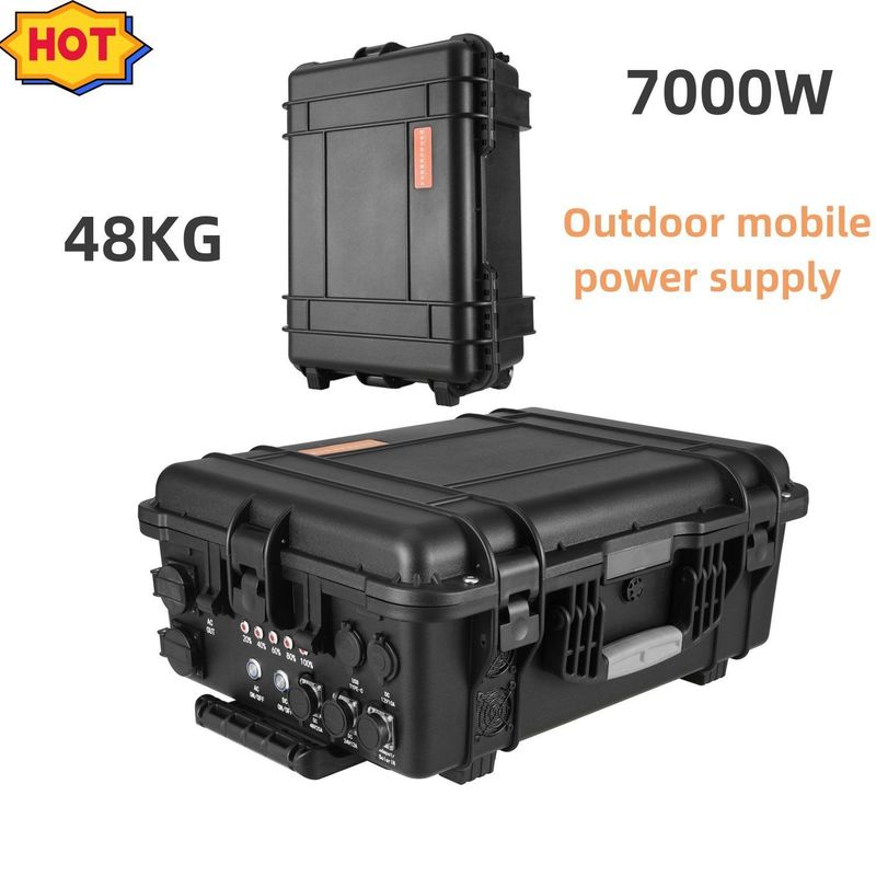 محطة توليد الطاقة الشمسية المحمولة للخييم 7000W مع 15A Max AC Output Current