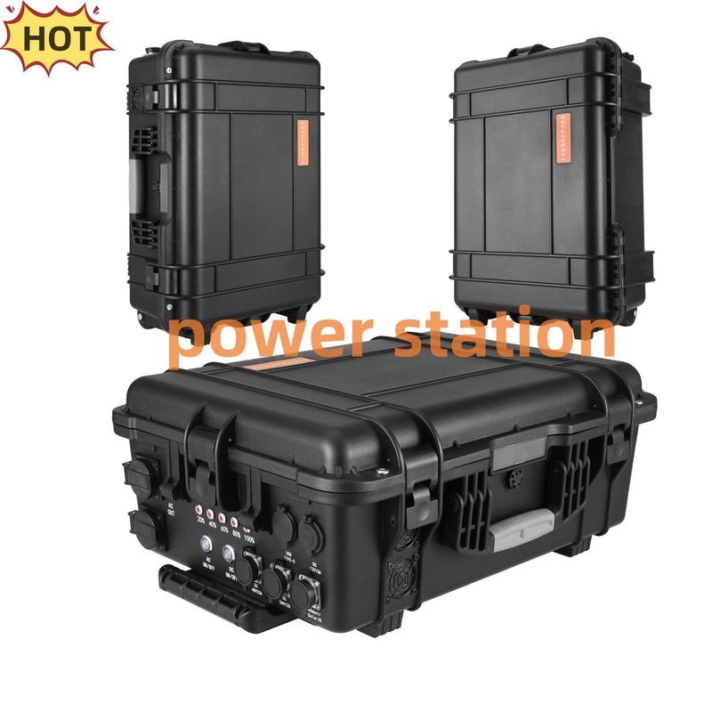 أسود قابل للتخصيص محطة الطاقة المحمولة للصيد في الهواء الطلق 3000W/4000W/5000W/6000W/7000W