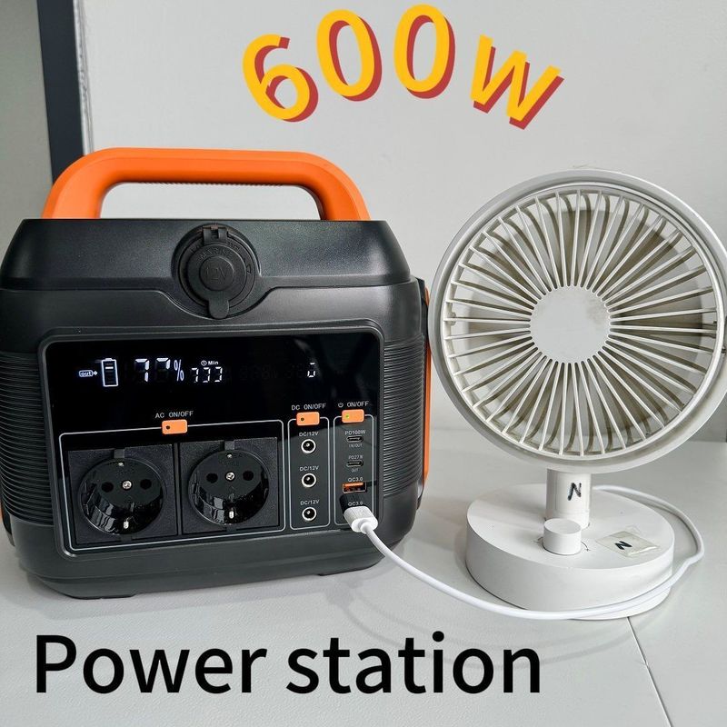 الطاقة الساخنة 600W/576wh AC DC بطارية نوع C الطاقة الاحتياطية الطوارئ محطة الطاقة المحمولة