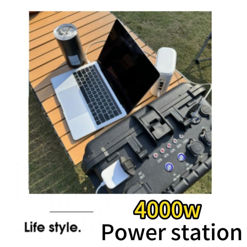 4000W / 3840wh / 80ah محطة توليد الطاقة الشمسية الشحن اليدوي مع سهولة النقل