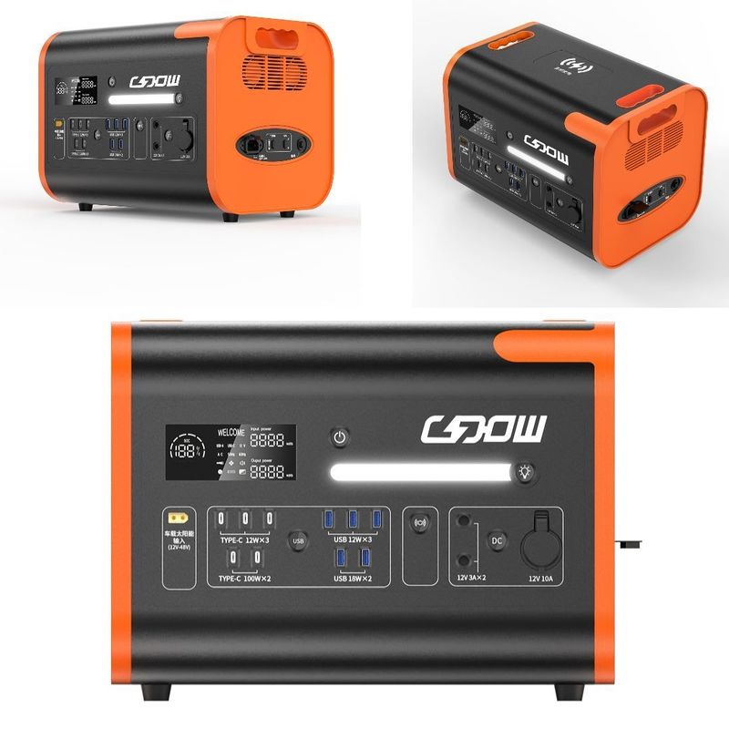 110V/220V/2200W بطارية الليثيوم الطوارئ الطاقة الخارجي المحمول محطة الطاقة المحمولة