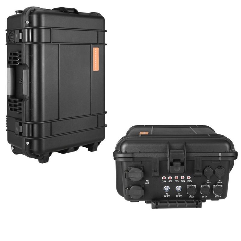 محطة الطاقة المحمولة 110V/220V/3000W/4000W/5000W بطارية الليثيوم السوداء الطوارئ CE.Un38.3