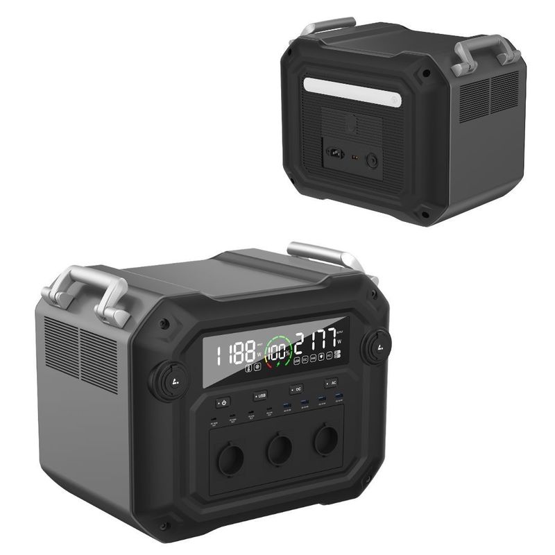 LiFePO4 3600W محول الطاقة المحمول للسيارات ذات الشاحنات / الشاحنات في الهواء الطلق ومحطة الطوارئ
