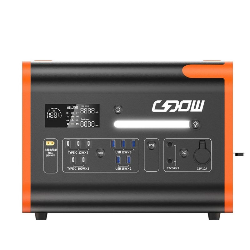 2200W / 2048wh محطة الطاقة المحمولة الألواح الشمسية وضع الشحن 2000 مرة العمر