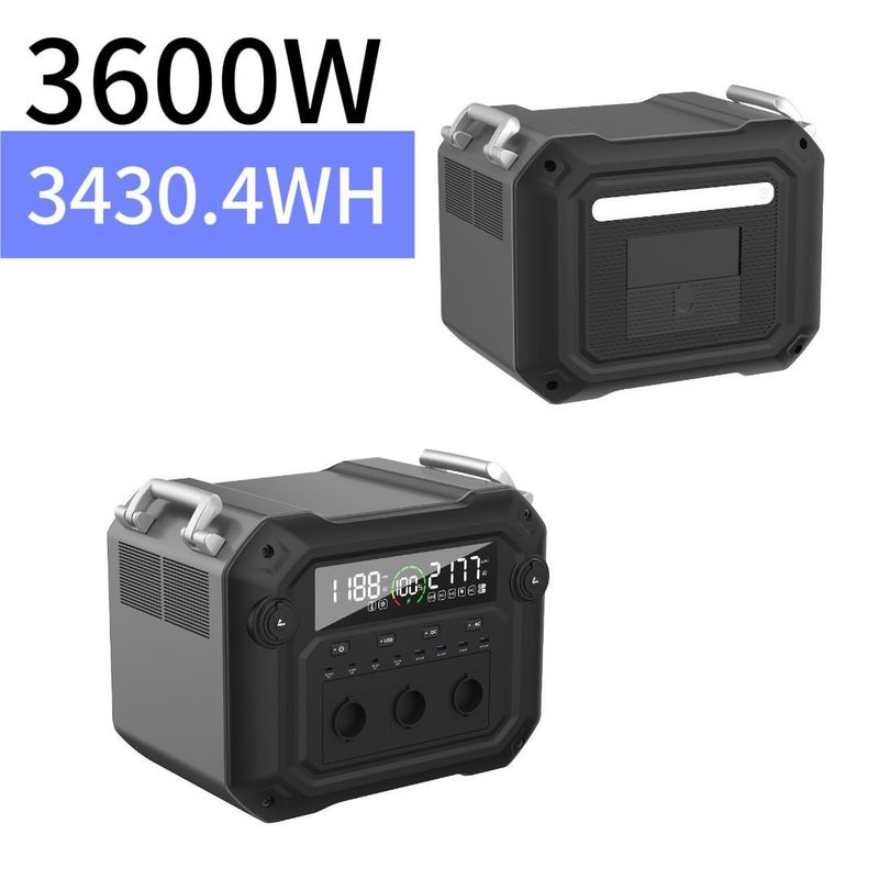 محول ثنائي الاتجاه 3600W/3430.4wh مصدر الطاقة المتنقل متعدد الوظائف للخارج