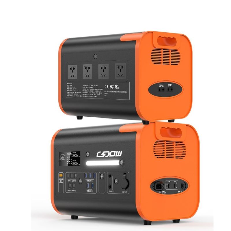 عاكس موجات الصين النقي 2200W UPS الطاقة المحمولة لتخزين الطاقة في البرتقال الأسود