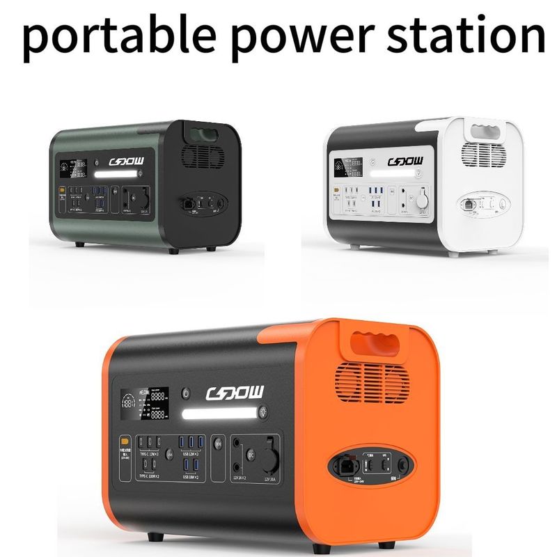 40ah/110V/220V محمول قابل لإعادة الشحن 2200W مخيم خارجي بطارية ليتيم محطة طاقة محمولة