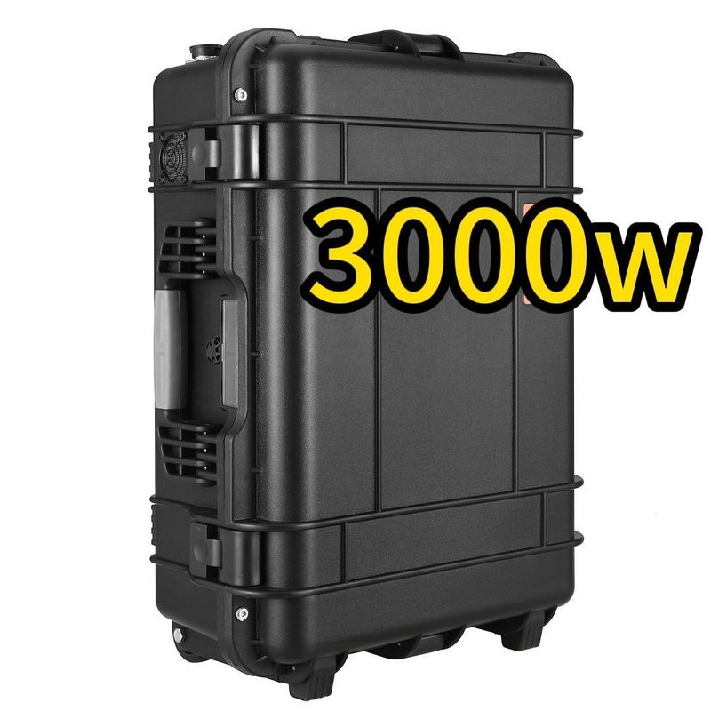 محطة توليد الكهرباء المحمولة لتخزين الطاقة 3000W / 3000wh ABS مواد قشرة سبيكة للسفر