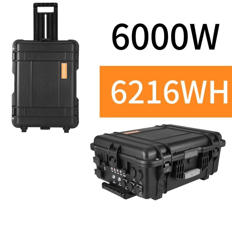 أودم / أوم ABS سبائك غلاف المواد 6000W/6216wh LiFePO4 مولد شمسي للمنزل في الهواء الطلق