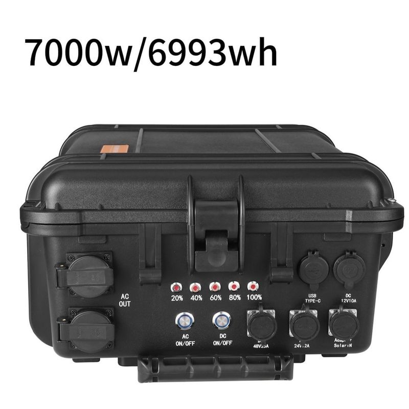 مادة القشرة محطة الطاقة الشمسية المحمولة من سبيكة ABS 3000W / 5000W / 7000W 4000W للخارج