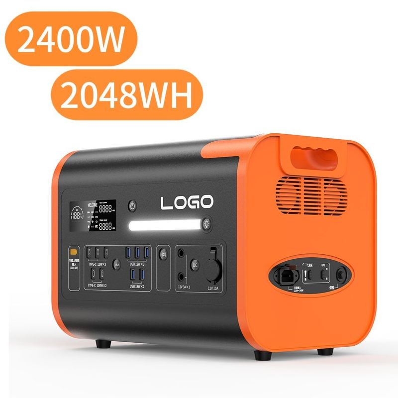 مولد الطاقة الشمسية المحمول 2400W/2048wh/LiFePO4 لوظيفة حماية من الإفراط في الخارج