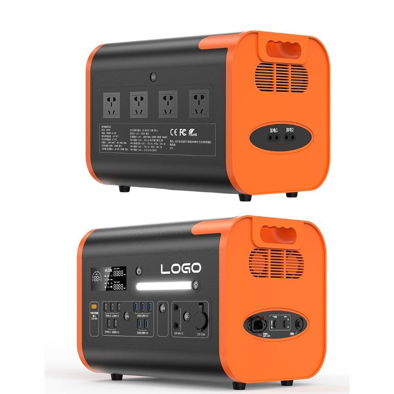 محطة الطاقة المحمولة LiFePO4 40ah/2200W/2400W لشحن متعدد المراحل وحالات الطوارئ