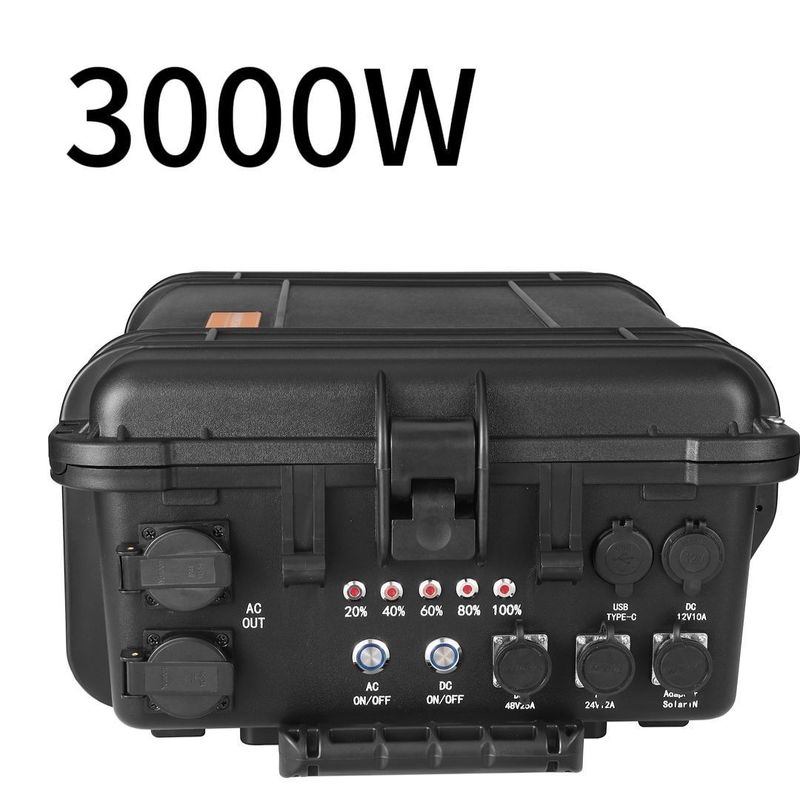 مولد طاقة محمول محطة طاقة 3000W/3000wh لتزويد الطاقة في الخارج في حالات الطوارئ