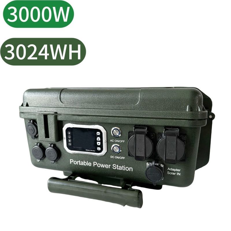المخيمات في الهواء الطلق محطة الطاقة المحمولة ذات السعة الكبيرة مع USB-C 45W و 3000W / 3024wh
