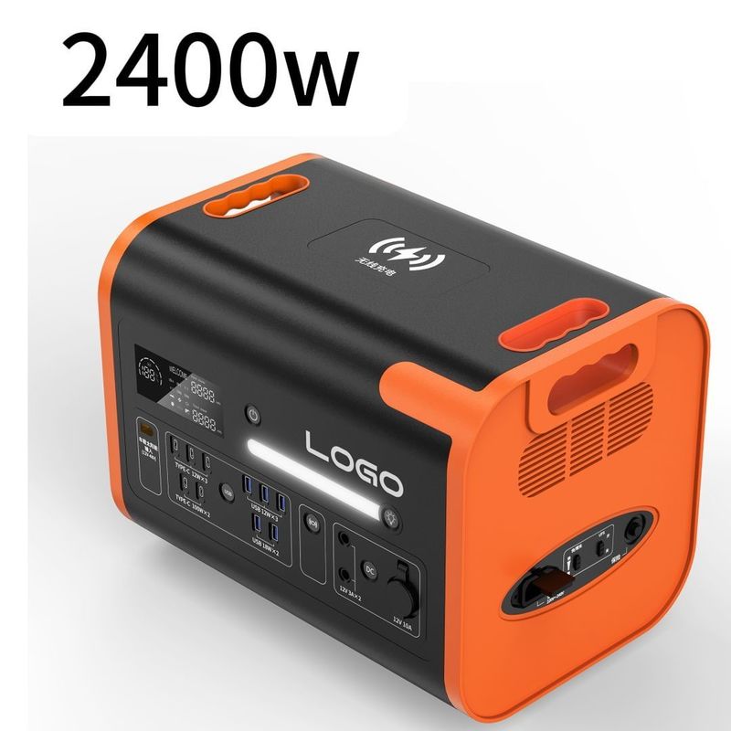 شحن سريع 2200W مصدر طاقة ثابت محطة الطاقة الشمسية للتخييم والمنزل