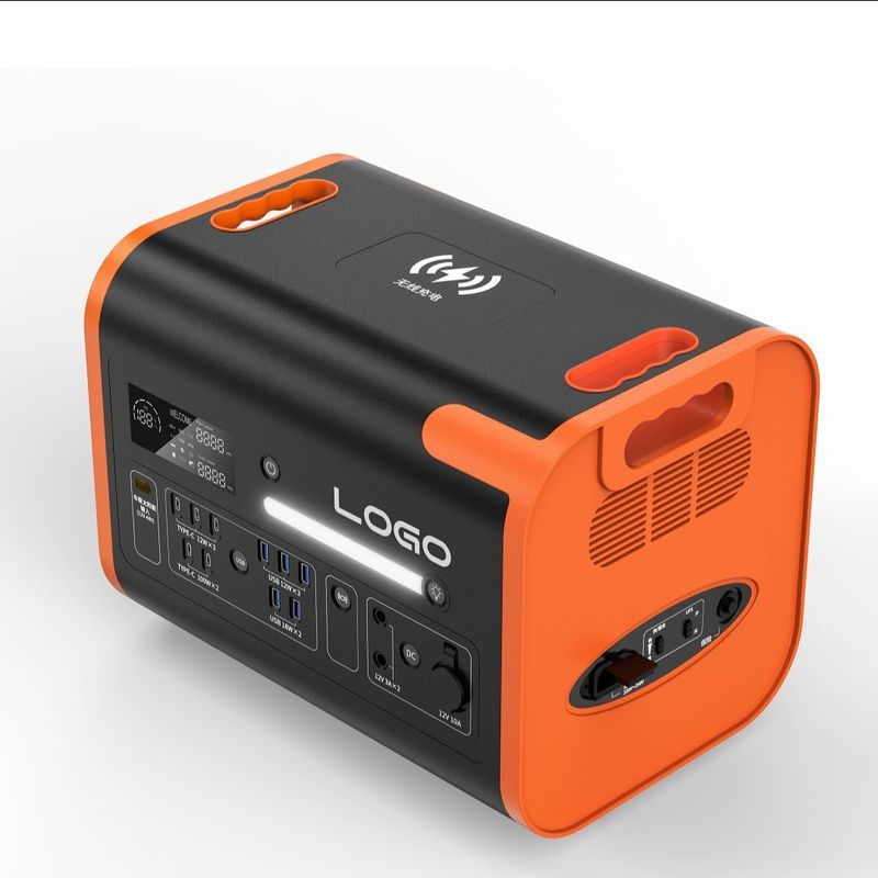 1500W AC شحن 2400W / 40ah السفر المحمول ليتيم تخزين الطاقة محطة الطاقة الشمسية