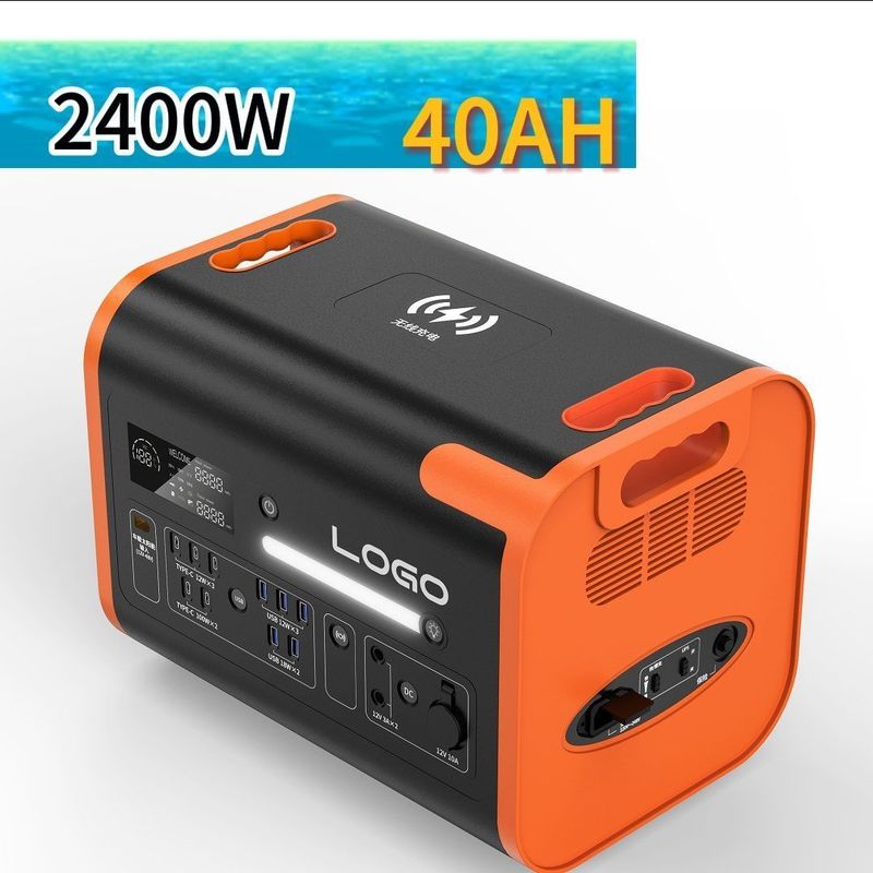 2400W / 2048wh لوحة ترقية محطة الطاقة الطارئة المحمولة في الهواء الطلق السعة الكبيرة