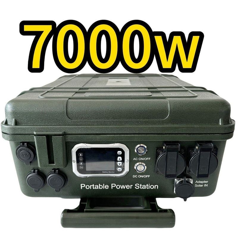 نطاق سوك 5-95٪ إمدادات الطاقة الطارئة في الهواء الطلق محطة الطاقة المحمولة المنزلية 7000W